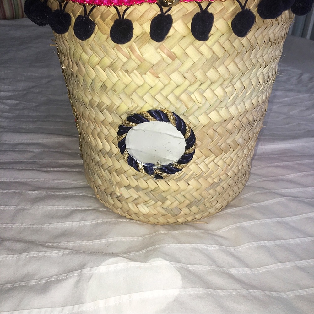 Hand painted RDP by Rebecca De Pedro Straw bag - Picture 6 of 8